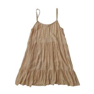 Billabong You Got It Yellow Floral Print Crinkled Tiered Mini Dress Women's XXL